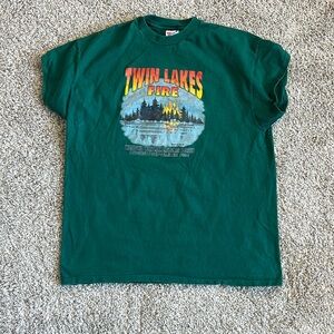 Vintage 1994 Hanes Twin Lakes Fire T Shirt short Sleeve mens size XL